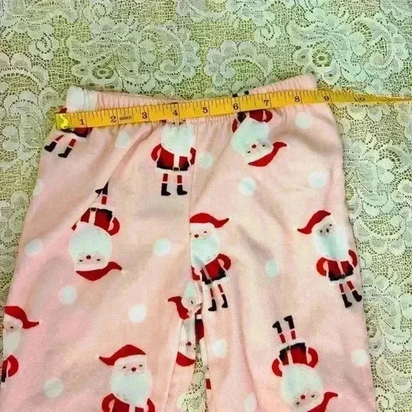 Carter’s Just For You Santa Christmas Pajamas 12 M Pink - Picture 7 of 8